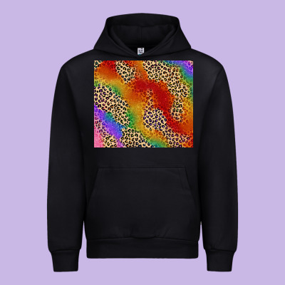 Pride Rainbow Leopard Design Urban Hoodie Designed By Fadigitalartstudio