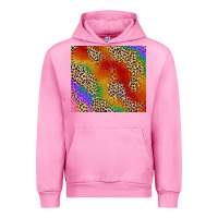 Fuchsia Pink Pride rainbow leopard design Urban Hoodie - FaDigitalArtStudio