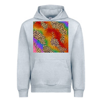 Heather Grey Pride rainbow leopard design Urban Hoodie - FaDigitalArtStudio