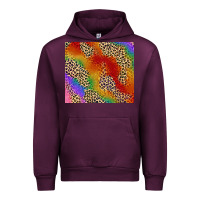 Mauve Wine Pride rainbow leopard design Urban Hoodie - FaDigitalArtStudio