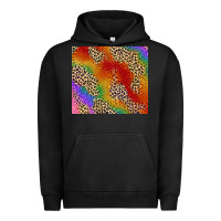 Pigment Black Pride rainbow leopard design Urban Hoodie - FaDigitalArtStudio