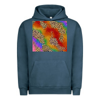 Pigment Midnight Navy Pride rainbow leopard design Urban Hoodie - FaDigitalArtStudio