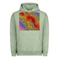 Pigment Oil Green Pride rainbow leopard design Urban Hoodie - FaDigitalArtStudio