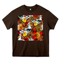 Chocolate Brown christmas leopard duck Heavy Core Tee - FaDigitalArtStudio