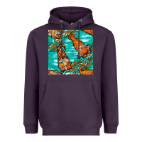 Plum Fall gnomes Heavyweight Hoodie - NancyCooperArtShop