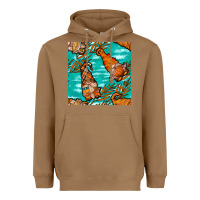 Toasted Coconut Fall gnomes Heavyweight Hoodie - NancyCooperArtShop