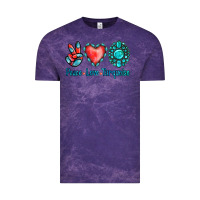 Cloud Purple Peace Love Turquoise Vintage Tee - Jasminsmagicworld