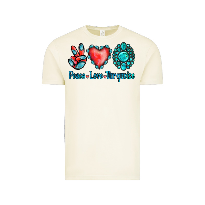 Peace Love Turquoise Vintage Tee by Jasminsmagicworld | Teevron