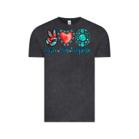 Vintage Black Peace Love Turquoise Vintage Tee - Jasminsmagicworld