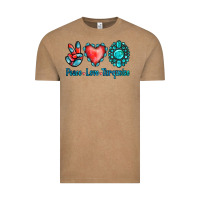 Vintage Coffee Peace Love Turquoise Vintage Tee - Jasminsmagicworld