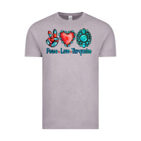 Vintage Zinc Peace Love Turquoise Vintage Tee - Jasminsmagicworld