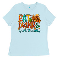 Eat Drink Give Thanks Ladies Tee | Teevron