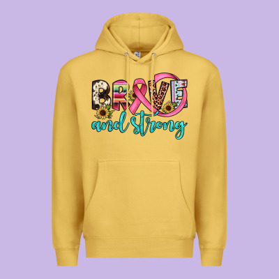 Brave And Strong Premium Hoodie Designed By Jahusdesignshop