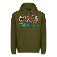 Army Green brave and strong Premium Hoodie - JahusDesignShop