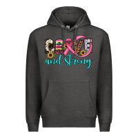 Charcoal Heather brave and strong Premium Hoodie - JahusDesignShop