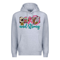 Heather Grey brave and strong Premium Hoodie - JahusDesignShop