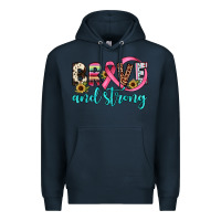 Navy brave and strong Premium Hoodie - JahusDesignShop