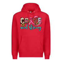 Red brave and strong Premium Hoodie - JahusDesignShop