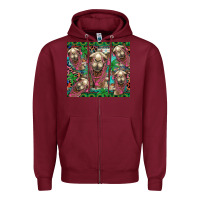 Burgundy camel face Zipper Hoodie - BarkalooDesign