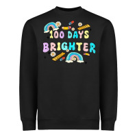 Black 100 days brighter Heavyweight Sweatshirt - MaliasSmallBusiness