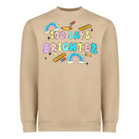 Mushroom 100 days brighter Heavyweight Sweatshirt - MaliasSmallBusiness