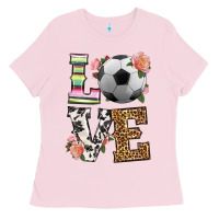 Bubblegum Pink western love soccer Ladies Tee - HRA Design Shop