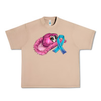 Burro cowboy hat and cancer ribbon Urban Heavy Tee - AdoDesignShop