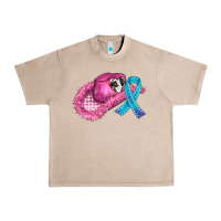 French Oak cowboy hat and cancer ribbon Urban Heavy Tee - AdoDesignShop