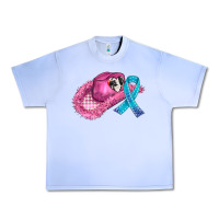 Grape Ice cowboy hat and cancer ribbon Urban Heavy Tee - AdoDesignShop