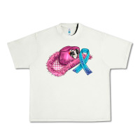 Pistachio cowboy hat and cancer ribbon Urban Heavy Tee - AdoDesignShop