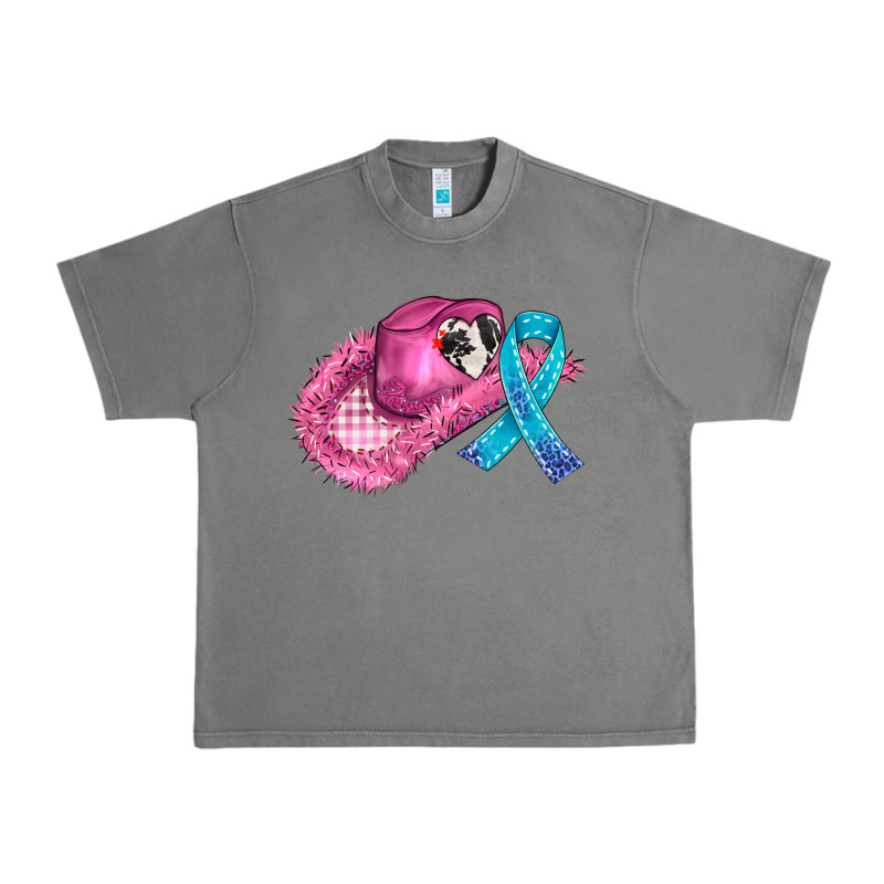 Cowboy Hat And Cancer Ribbon Urban Heavy Tee by AdoDesignShop | Teevron