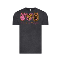 Vintage Black Peace Love German Shepherd Vintage Tee - Jasminsmagicworld