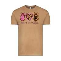 Vintage Camel Peace Love German Shepherd Vintage Tee - Jasminsmagicworld
