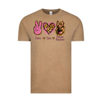 Vintage Coffee Peace Love German Shepherd Vintage Tee - Jasminsmagicworld