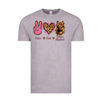 Vintage Zinc Peace Love German Shepherd Vintage Tee - Jasminsmagicworld