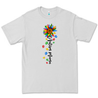 Dove Grey autism mama sunflower black Premium Tee - JahusDesignShop