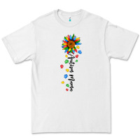 White autism mama sunflower black Premium Tee - JahusDesignShop