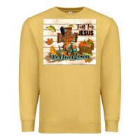 Antique Gold fall for jesus he never leaves Premium Sweatshirt - TumblerDesignByShophia
