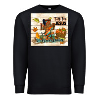 Black fall for jesus he never leaves Premium Sweatshirt - TumblerDesignByShophia