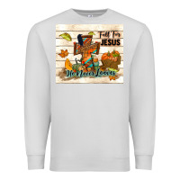 Dove Grey fall for jesus he never leaves Premium Sweatshirt - TumblerDesignByShophia