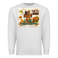 Oatmeal Heather fall for jesus he never leaves Premium Sweatshirt - TumblerDesignByShophia
