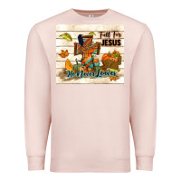 Pale Pink fall for jesus he never leaves Premium Sweatshirt - TumblerDesignByShophia