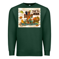 Sports Green fall for jesus he never leaves Premium Sweatshirt - TumblerDesignByShophia