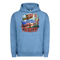 Pigment Pebble Blue This is gods country Urban Hoodie - FaDigitalArtStudio