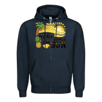 Navy here comes the sun Zipper Hoodie - BarkalooDesign