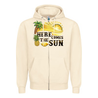Sandshell here comes the sun Zipper Hoodie - BarkalooDesign