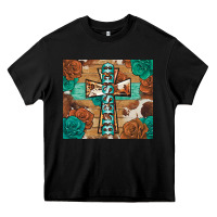 Black blessed cross Heavy Core Tee - BarkalooDesign