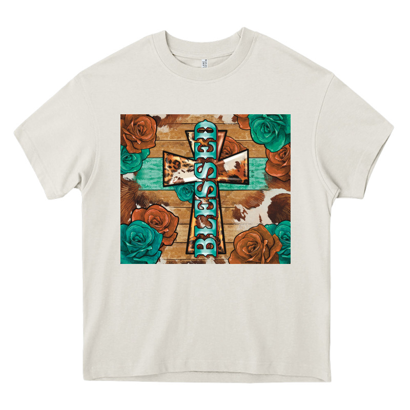 Blessed Cross Heavy Core Tee by BarkalooDesign | Teevron