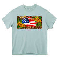 Arona usa flag and cactus license plate Heavy Core Tee - HRA Design Shop