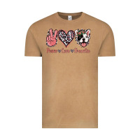 Peace Love French Bulldog Vintage Tee | Teevron